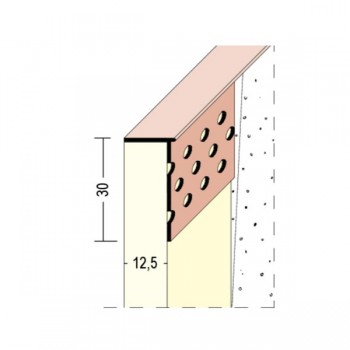 PERFIL CIERRE L 13MM PVC 3050 PUNTA