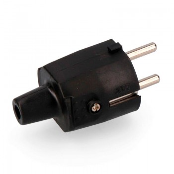 CLAVIJA DE GOMA MACHO 10/16A 250V IP44