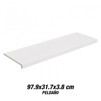 PELDAÑO ICONIC WHITE ANTIDESLIZANTE 97,8X31,7X3,8