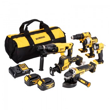 KIT DEWALT 6 MAQUINAS2BATCARGBOLSA