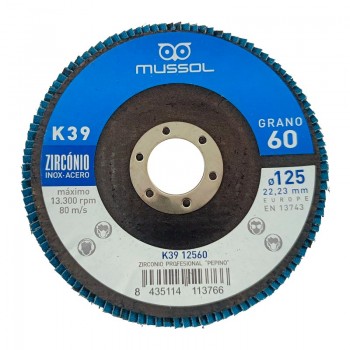 DISCO K39 LAMINAS PEPINO Ø125 GRANO60