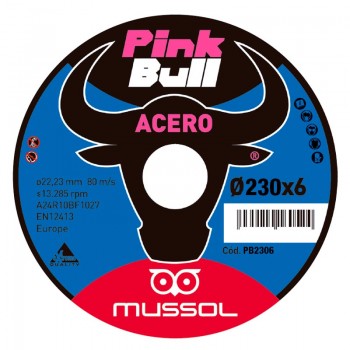 DISCO PINK BULL DESBASTE ACERO Ø230X6