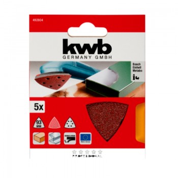TRIANGULOS ABRASIVOS 96X96MM EINHELL 5 UNIDADES