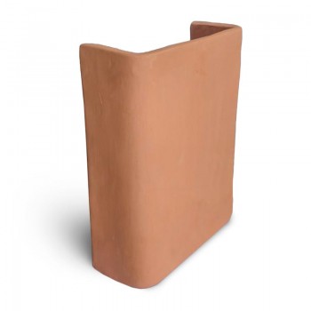 APLIQUE LAMPARA BARRO MANUAL ABIERTO CUADRADO 23X18CM